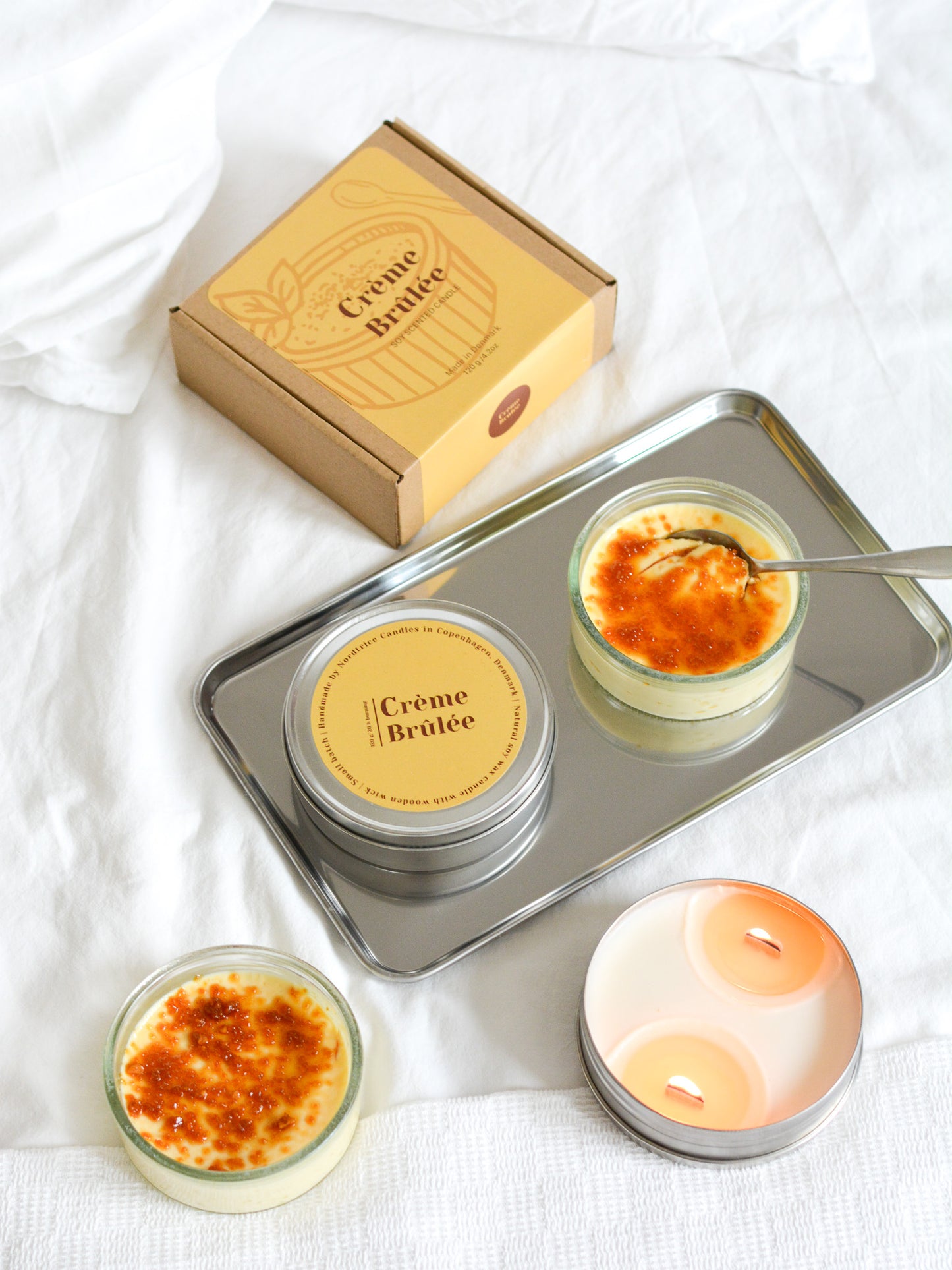 Soy Scented Candle, Creme Brulee M-L-XL size