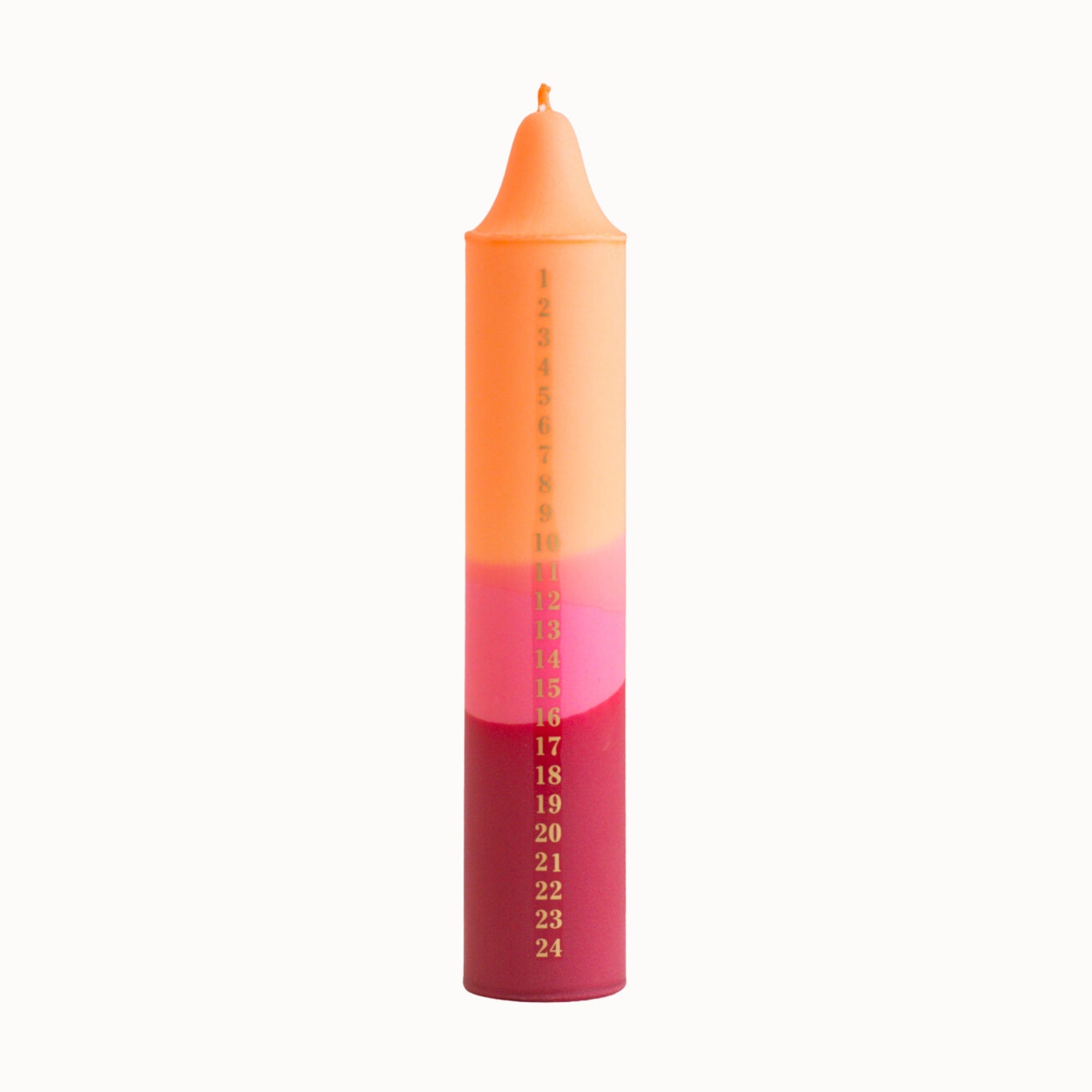 1. Kalenderlys Orange / Pink / Red
