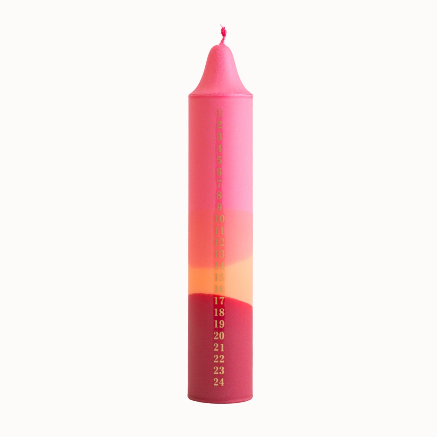1. Kalenderlys Pink / Orange / Red
