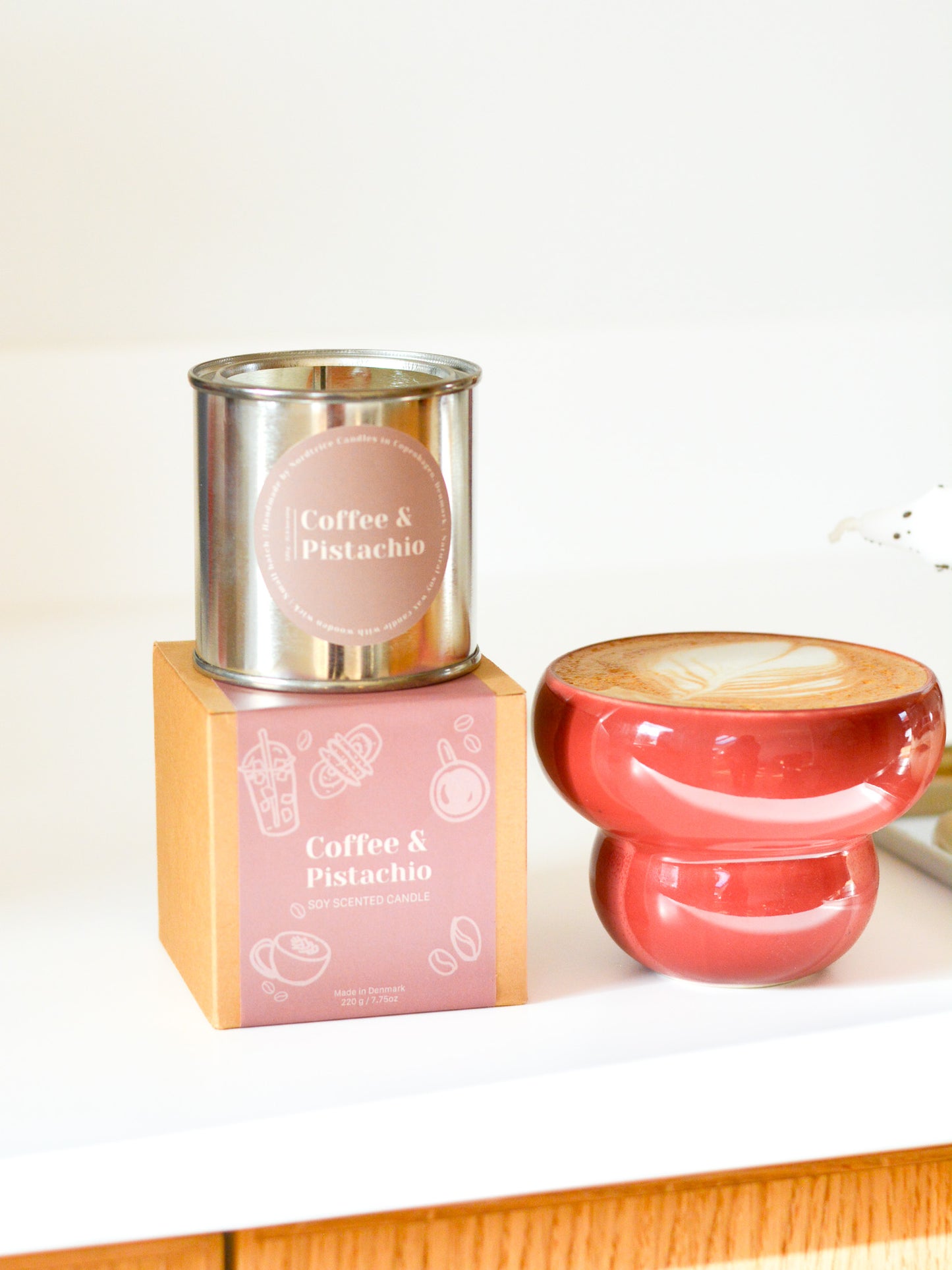 Soy Scented Candle, Coffee & Pistachio M-L-XL size