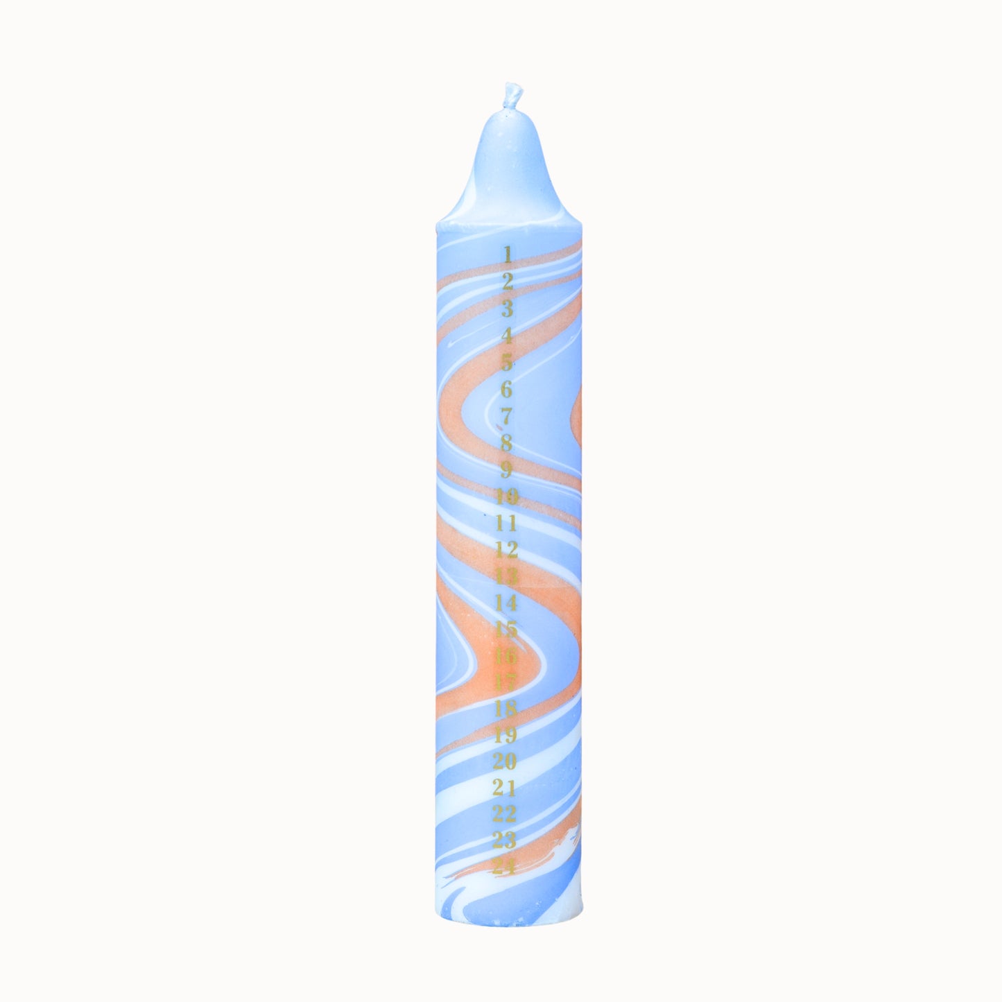 Advent Candle, Kalenderlys Marble Blue