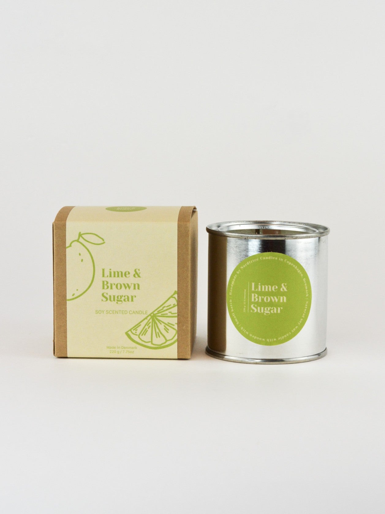 Soy Scented Candle, Lime & Brown Sugar M-L-XL size
