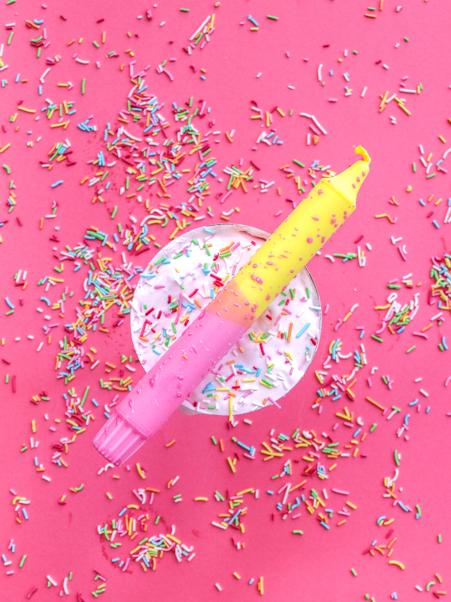 Summer Party / Pastel Pink & Yellow Confetti