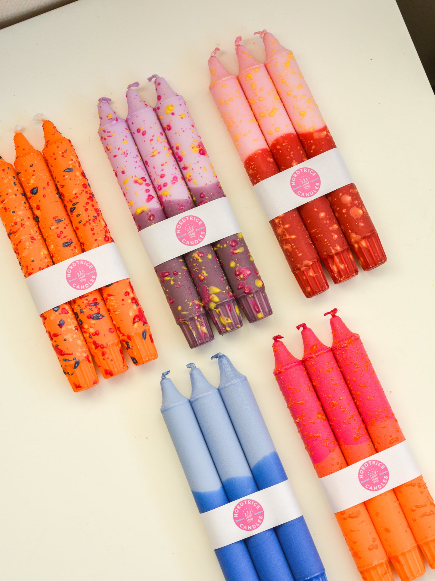 3-pack Taper Candles Lavender Confetti