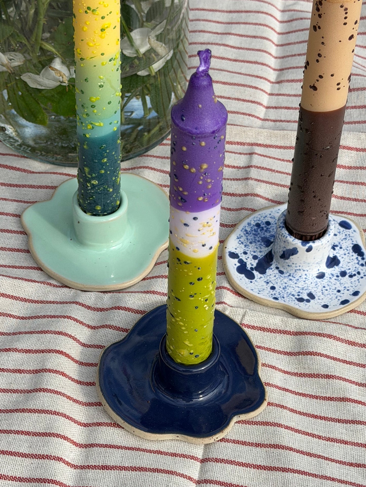 Ceramic Candle Holder Matcha Latte
