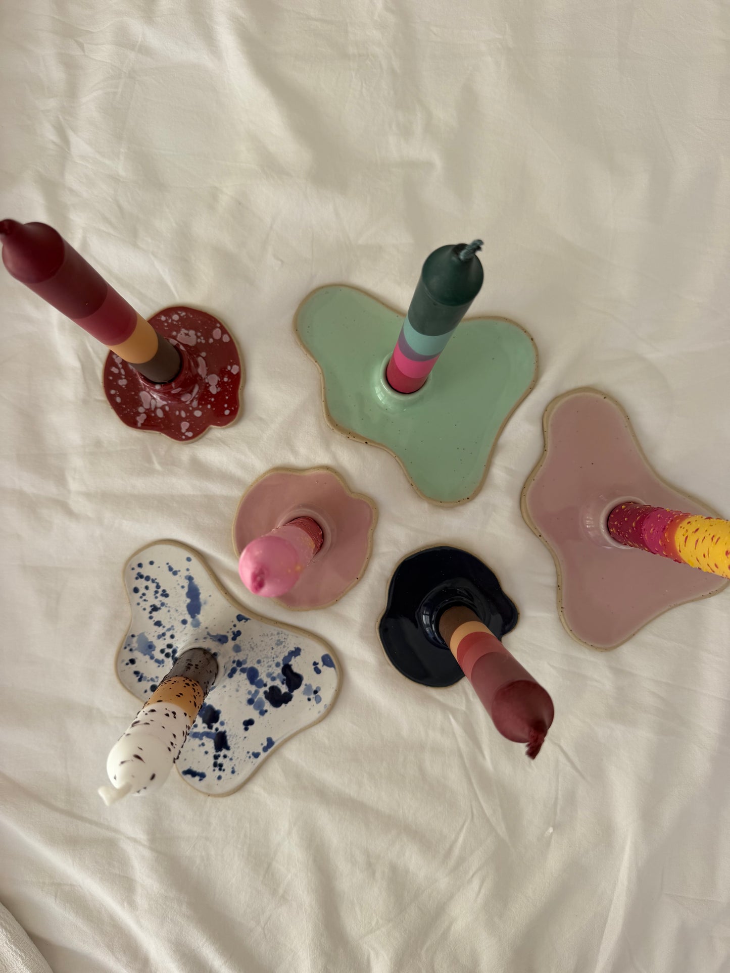 Ceramic Candle Holder Mint