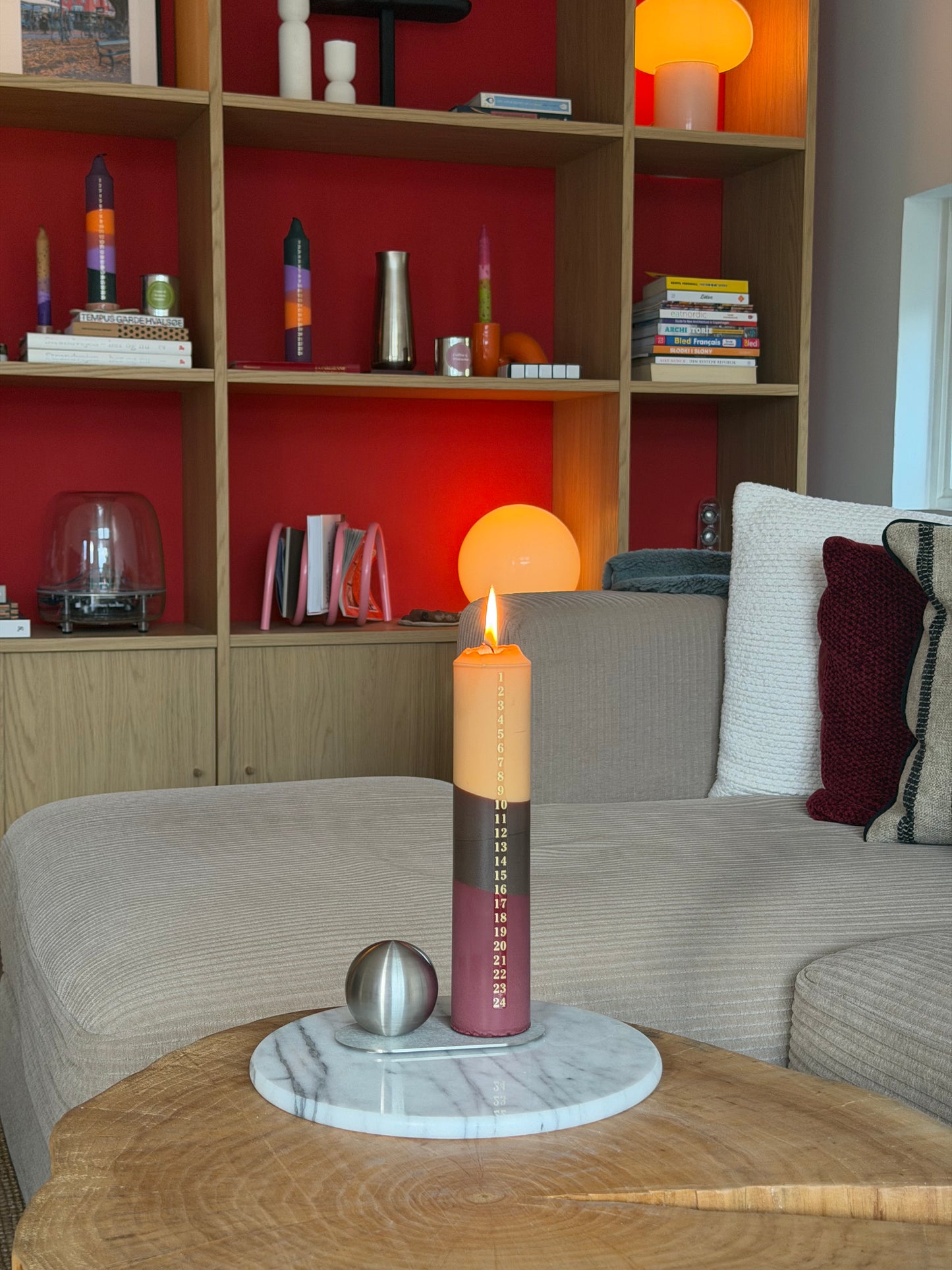 Stainless Steel Candle Holder with a ball