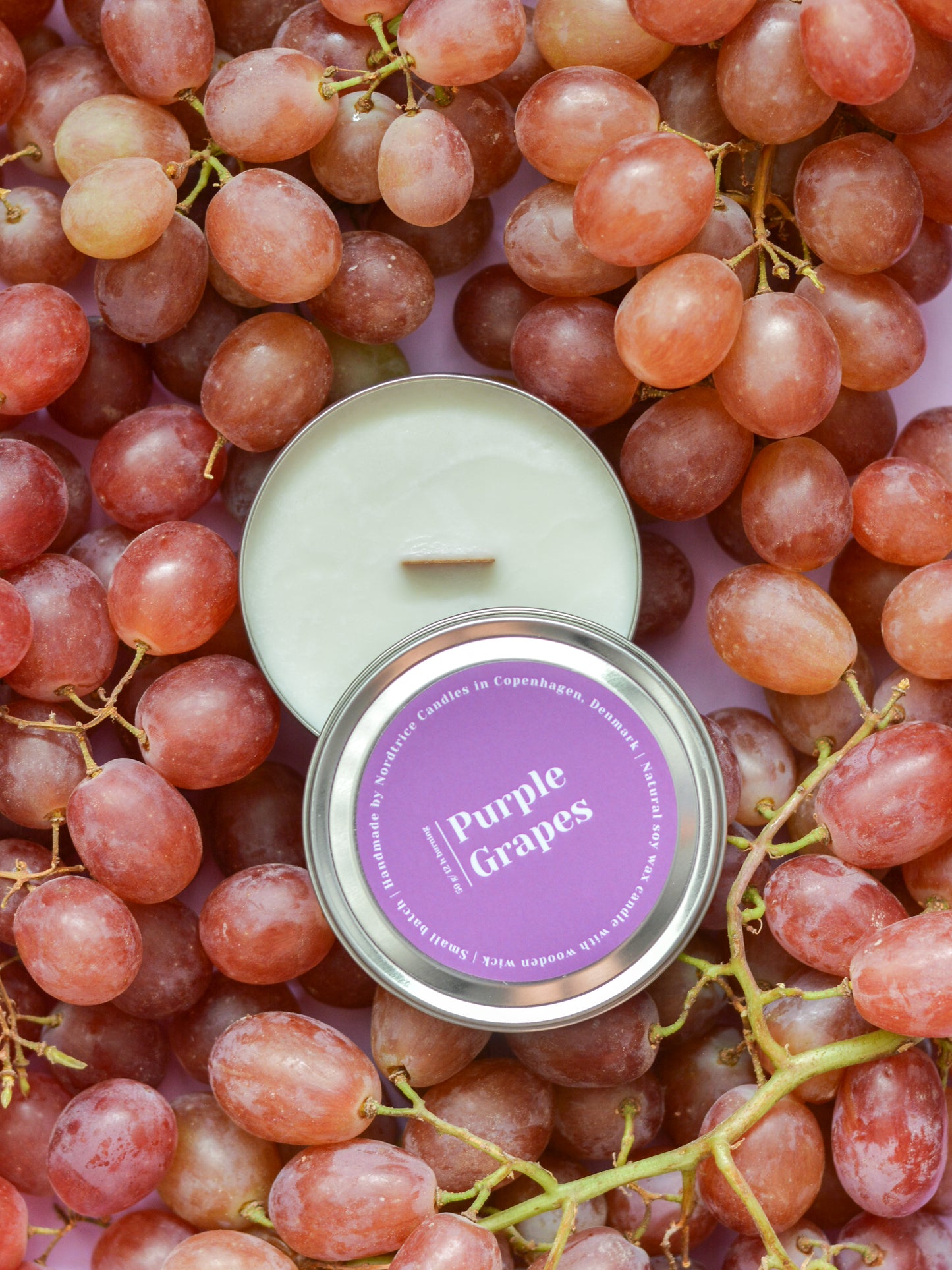 Soy Scented Candle, Purple Grapes M-L-XL size