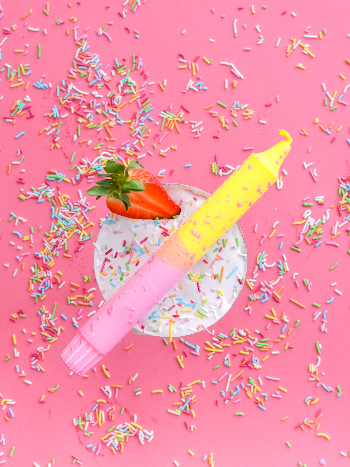 Summer Party / Pastel Pink & Yellow Confetti