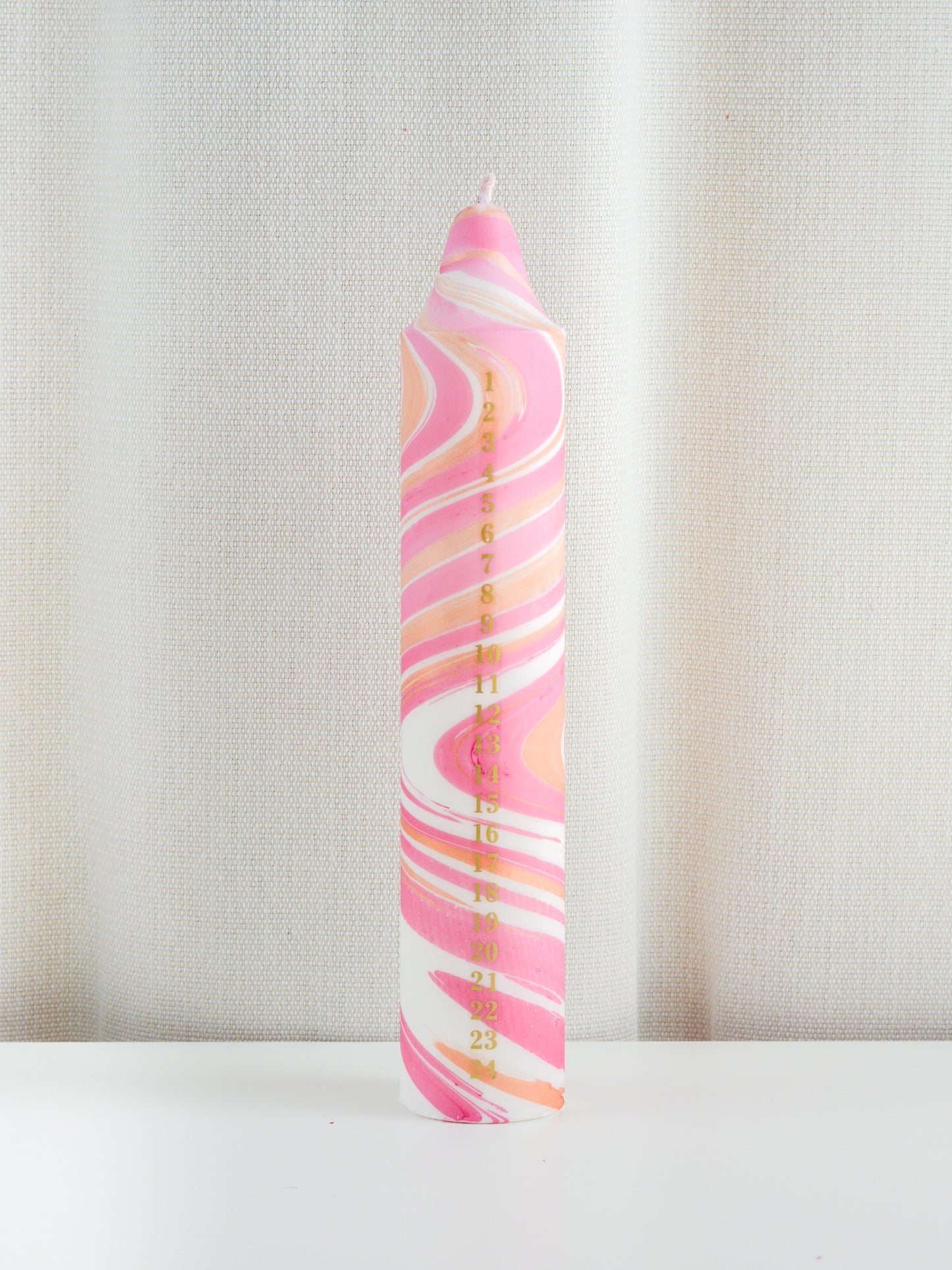 Advent Candle, Kalenderlys Marble Pink