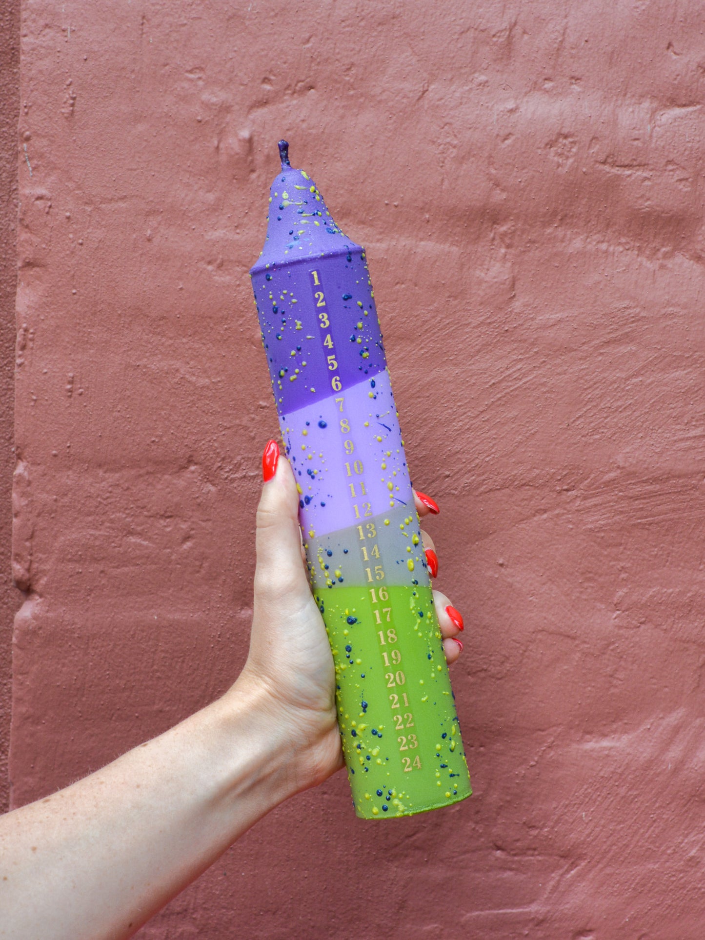 Advent Candle, Purple Tulips Confetti