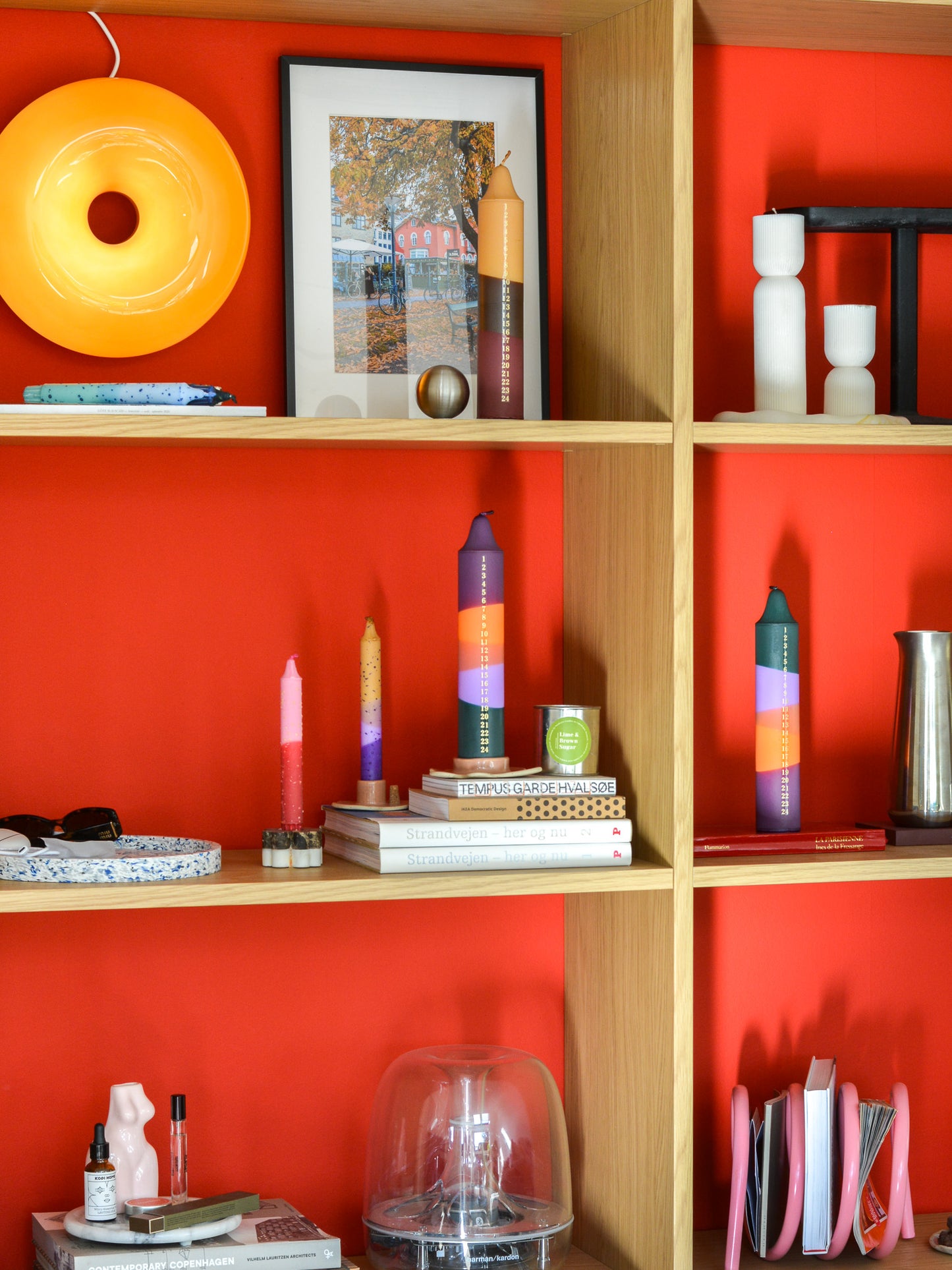 Advent Candle, Dark Purple / Orange / Purple / Green