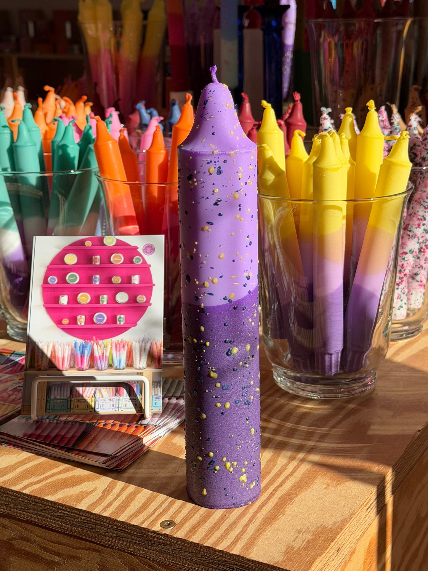 Block Candle, Purple Grapes Confetti