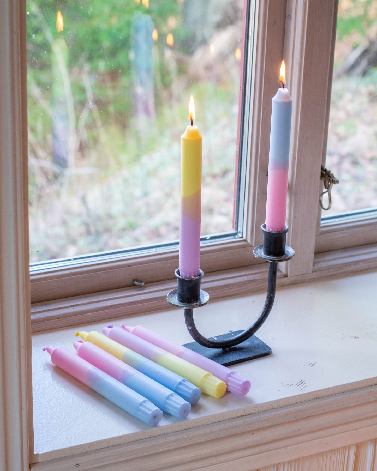 Taper Candles - Colorful Pastel Spring Box