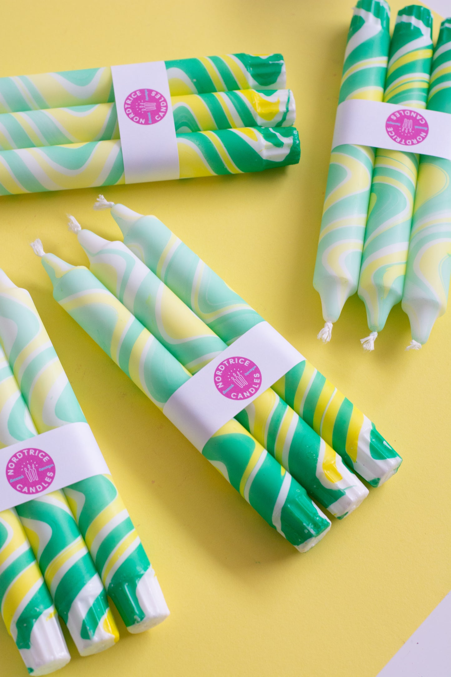 3-pack Taper Candles Green Lemonade