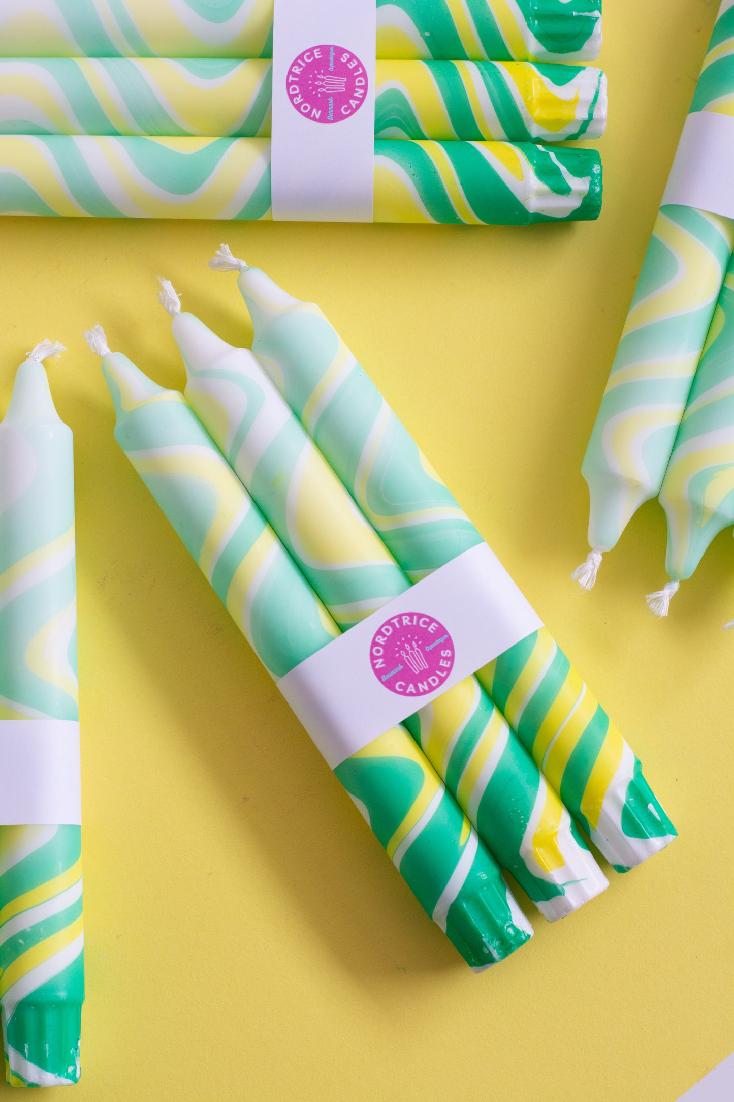 3-pack Taper Candles Green Lemonade