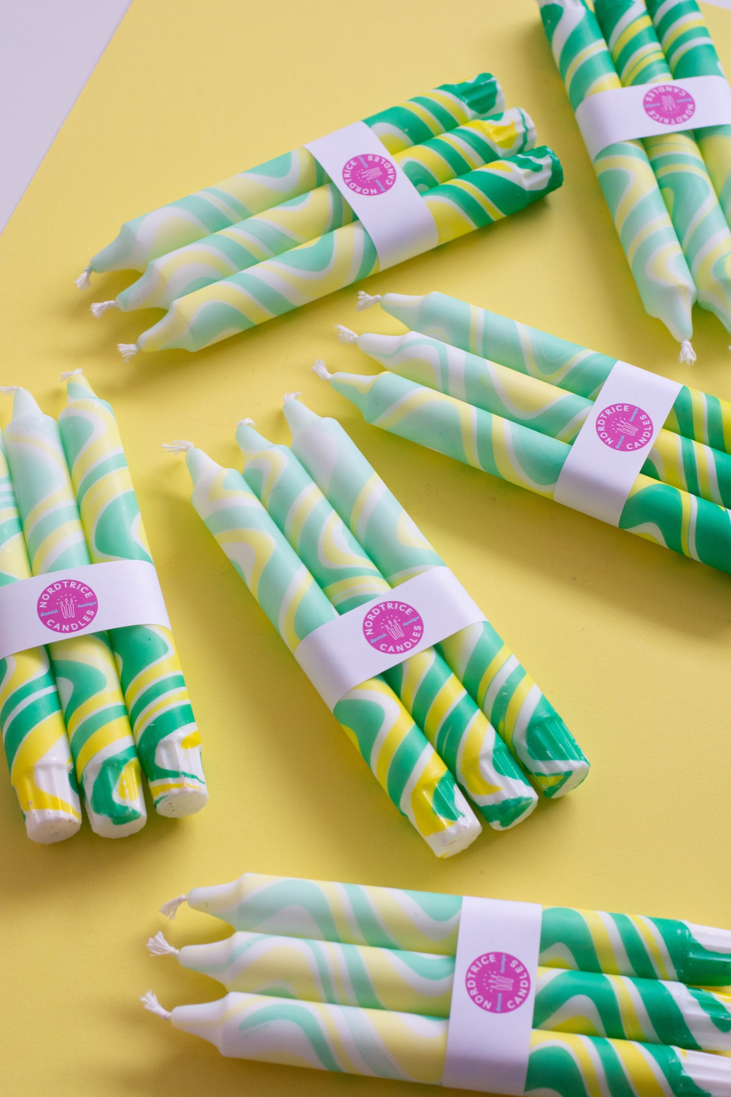 3-pack Taper Candles Green Lemonade