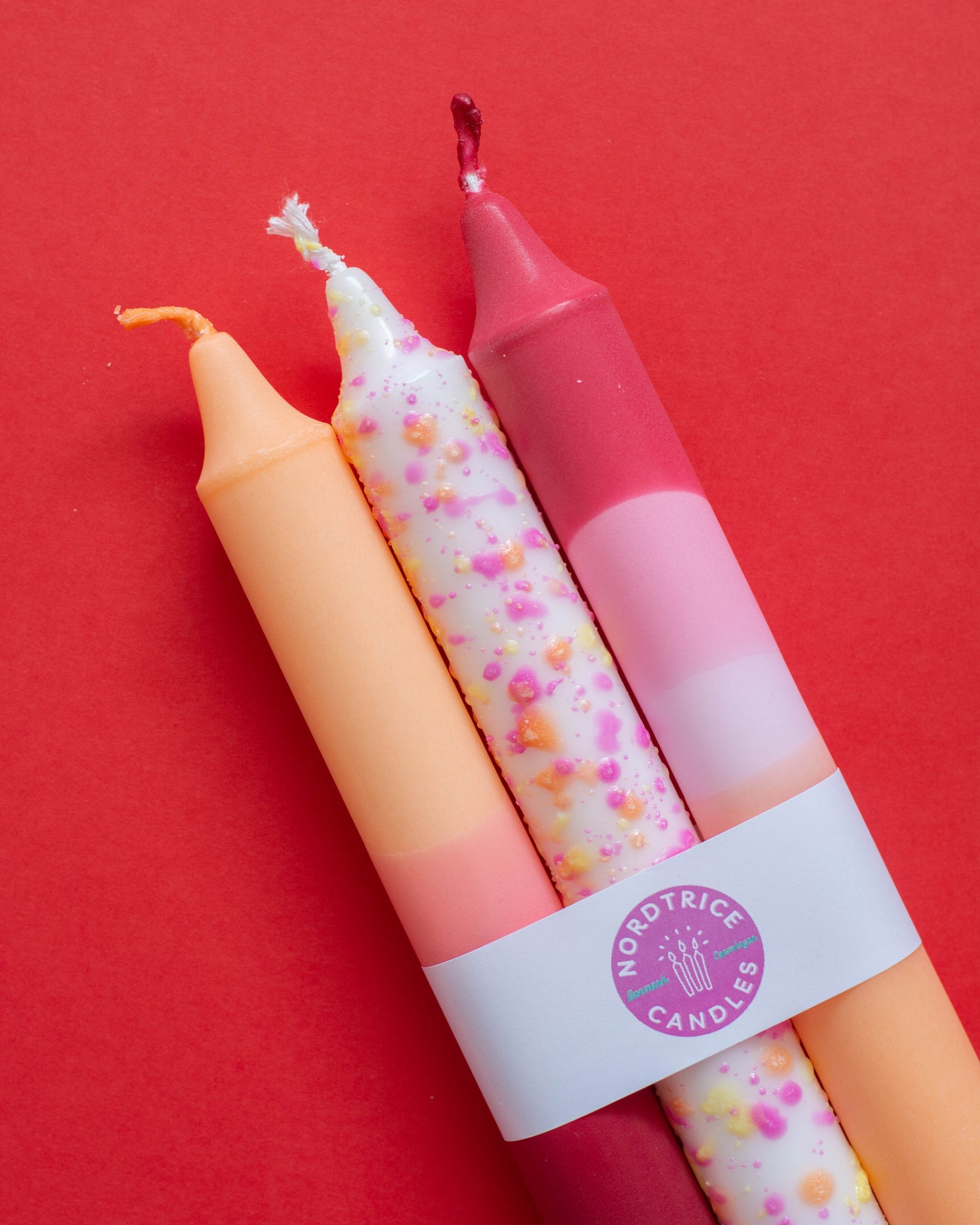 3-pack Taper Candles Summer Sunset Party