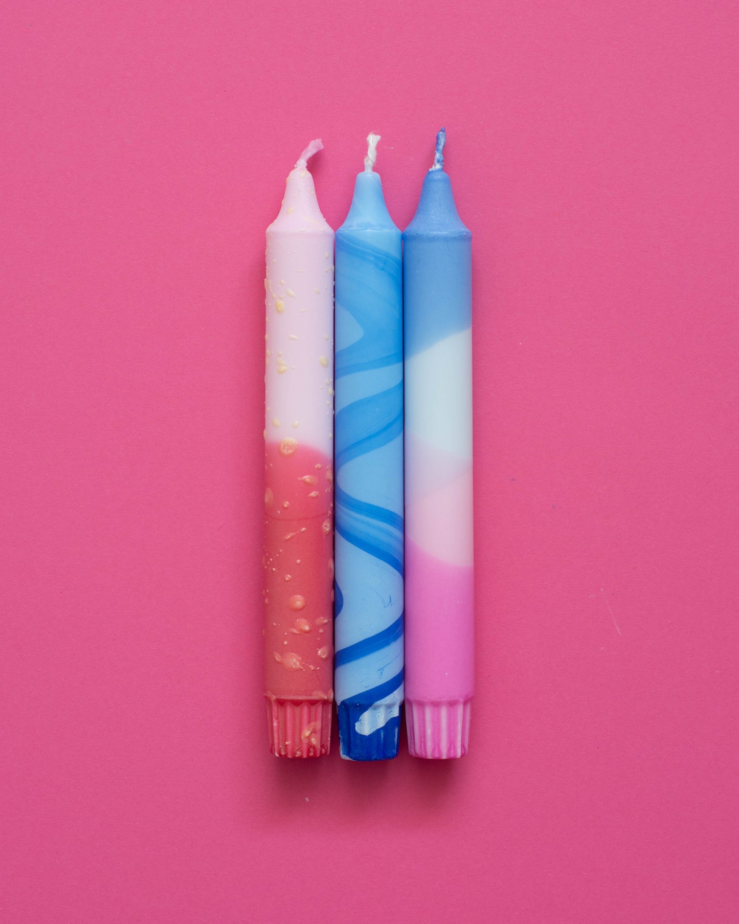 3-pack Taper Candles Summer Blue