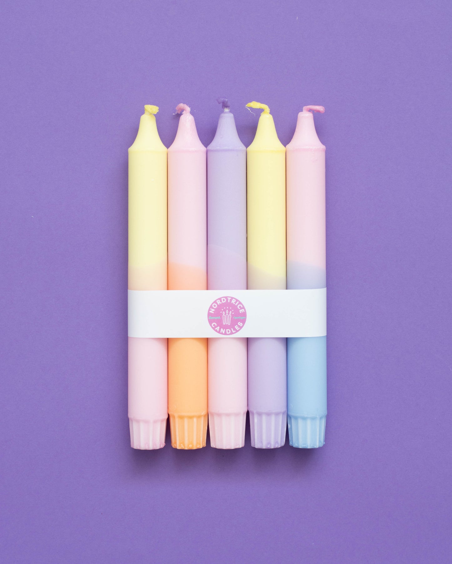 5-pack Taper Candles Pastel Party Mix