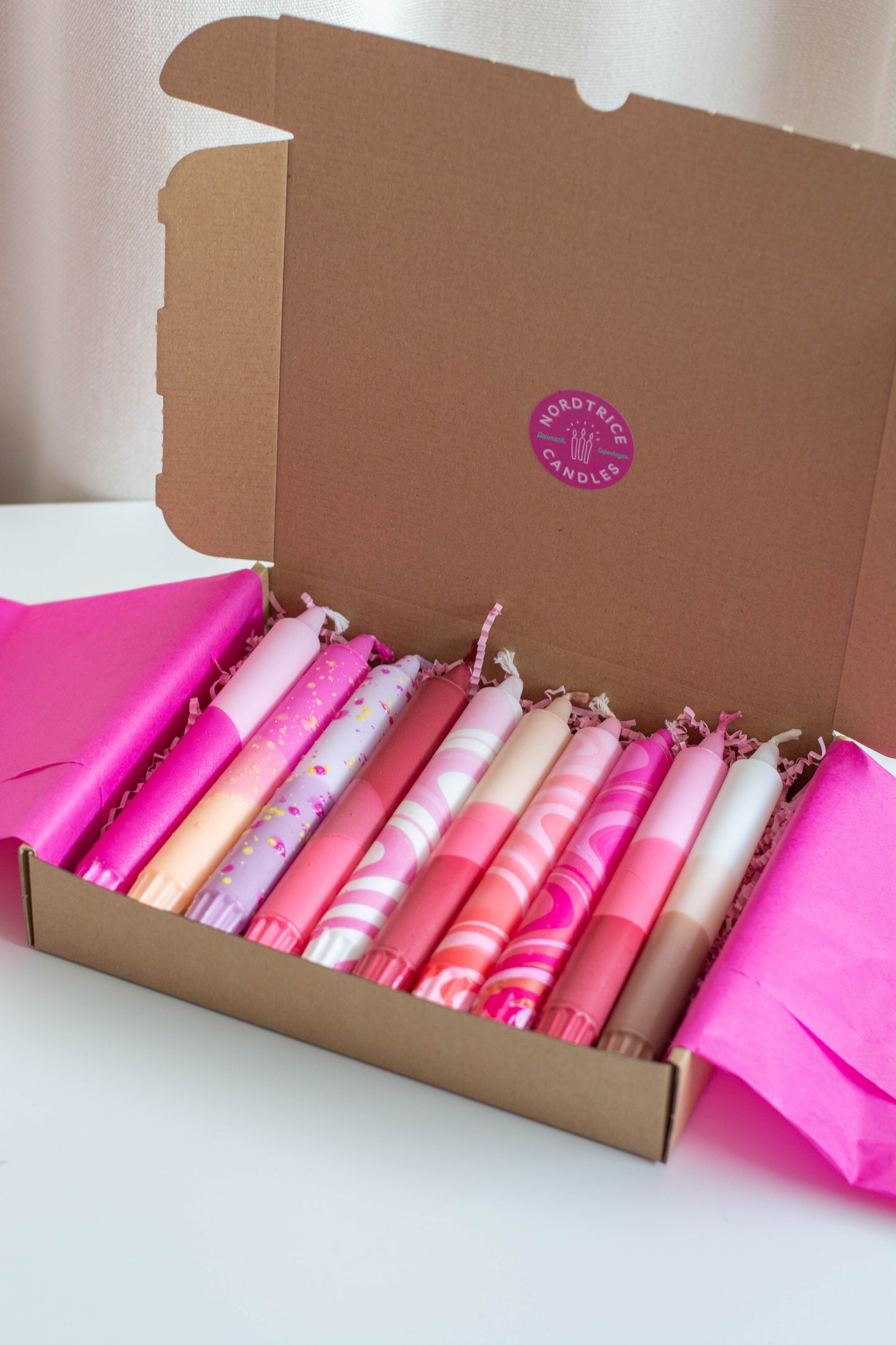 Taper Candles - Valentines Pink Box