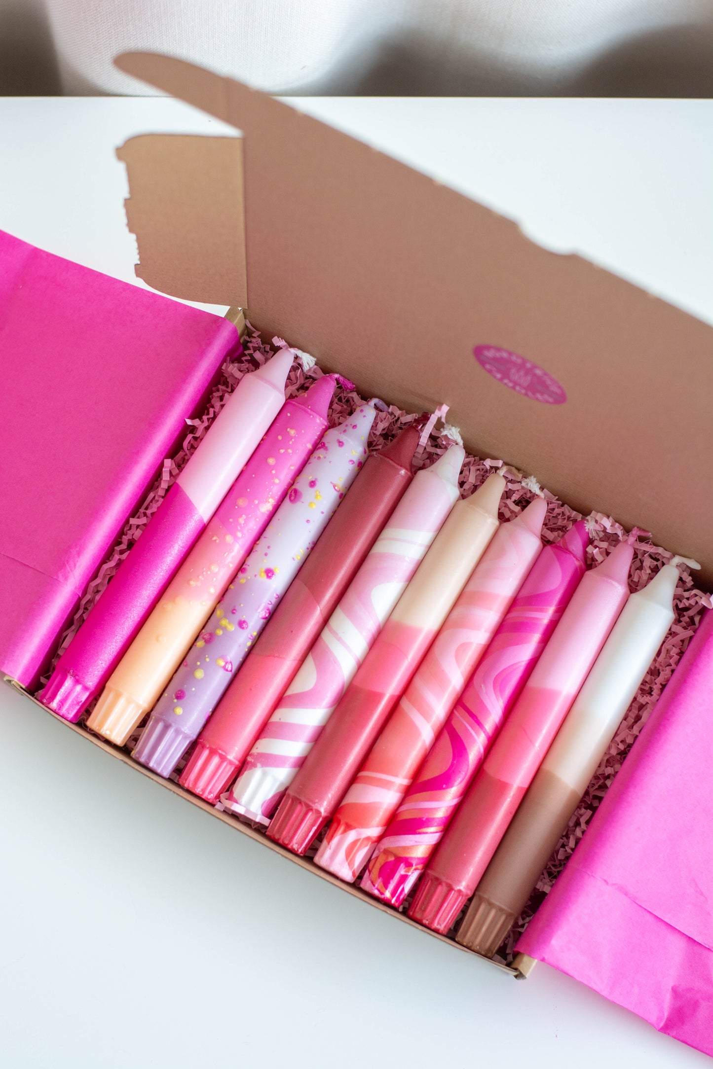 Valentines Pink Candle Box