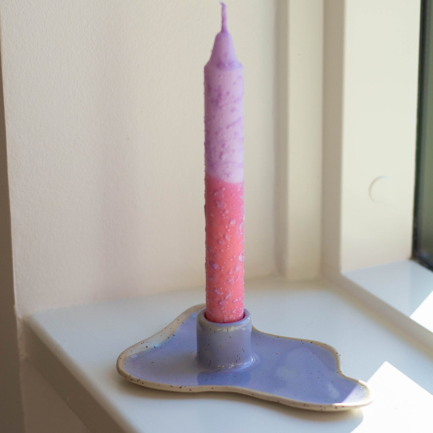 Ceramic Candle Holder Lavender