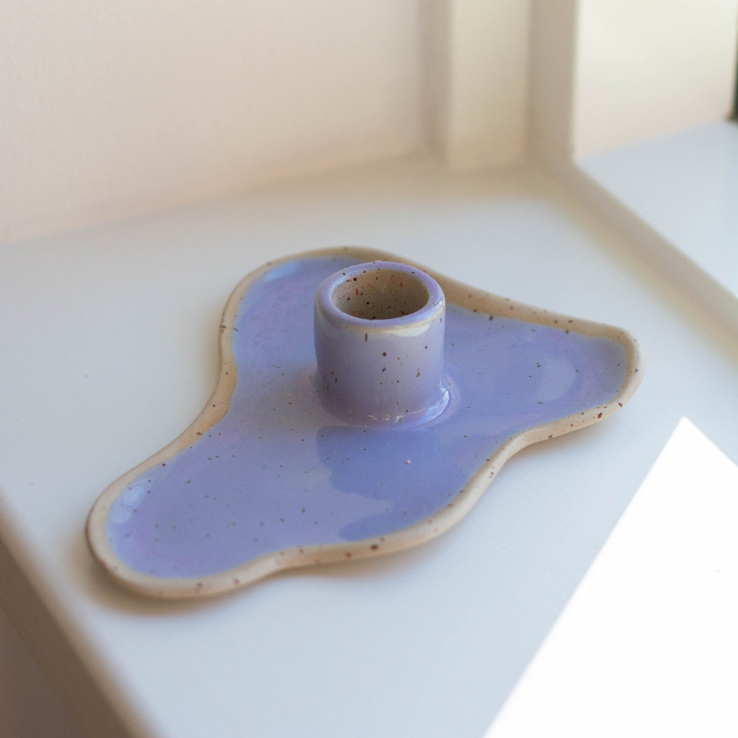 Ceramic Candle Holder Lavender