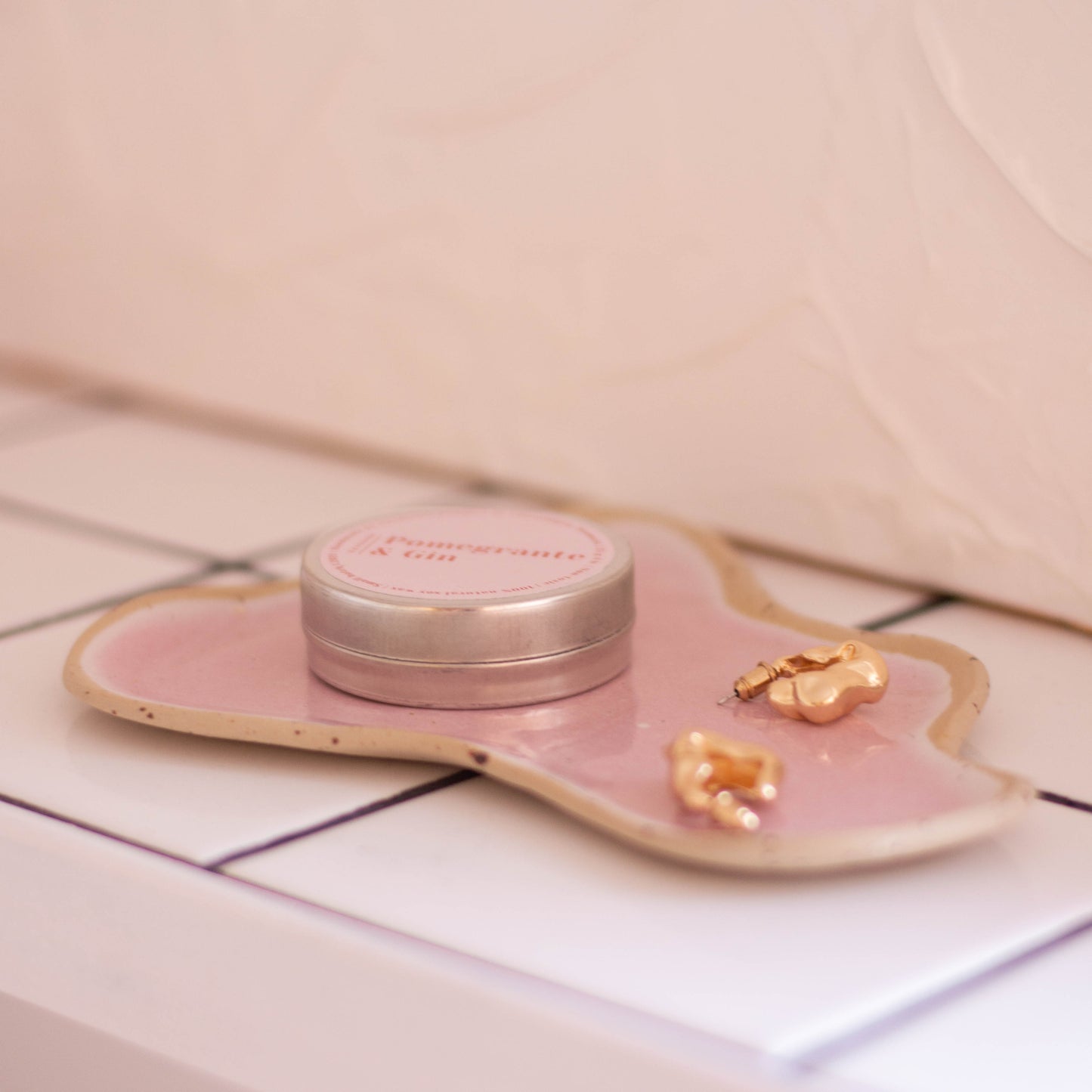 Ceramic Jewellery Holder Soft Pink