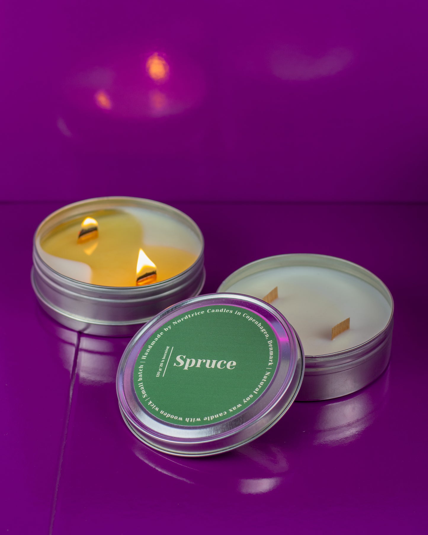 Soy Scented Candle, Spruce M-L-XL size