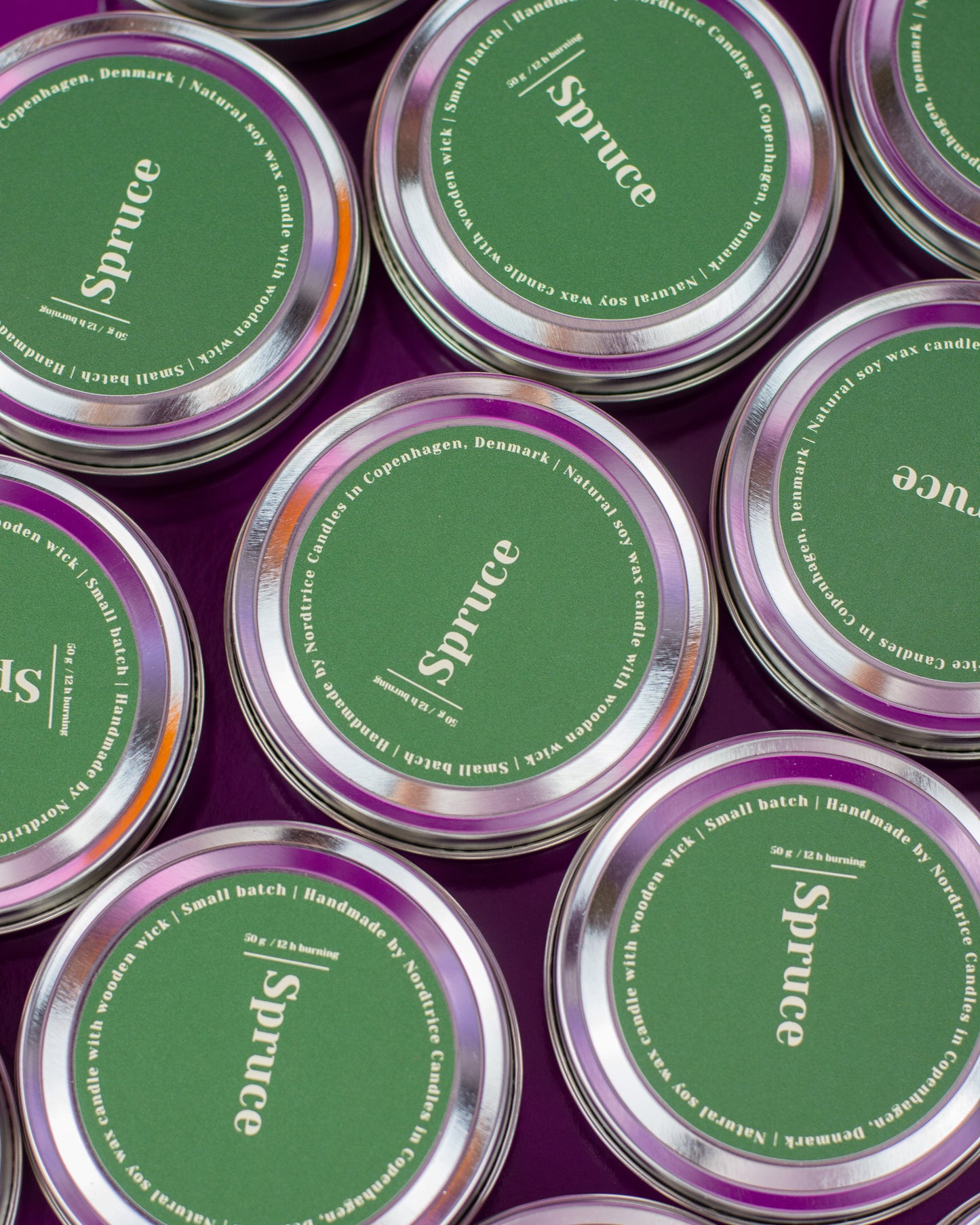 Soy Scented Candle, Spruce M-L-XL size