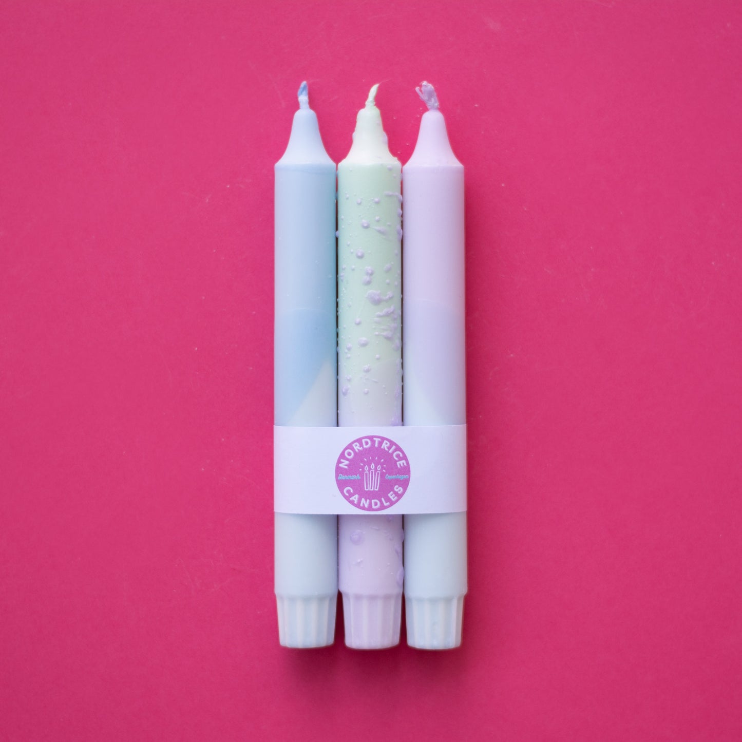 3-pack Taper Candles Olive
