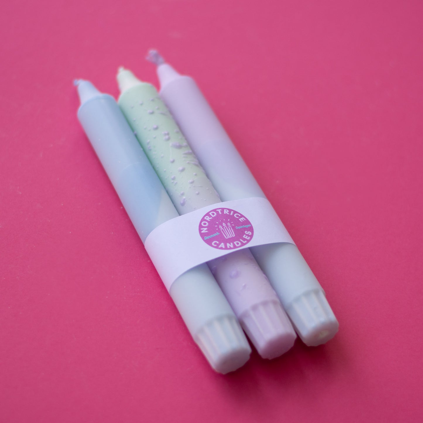 3-pack Taper Candles Olive