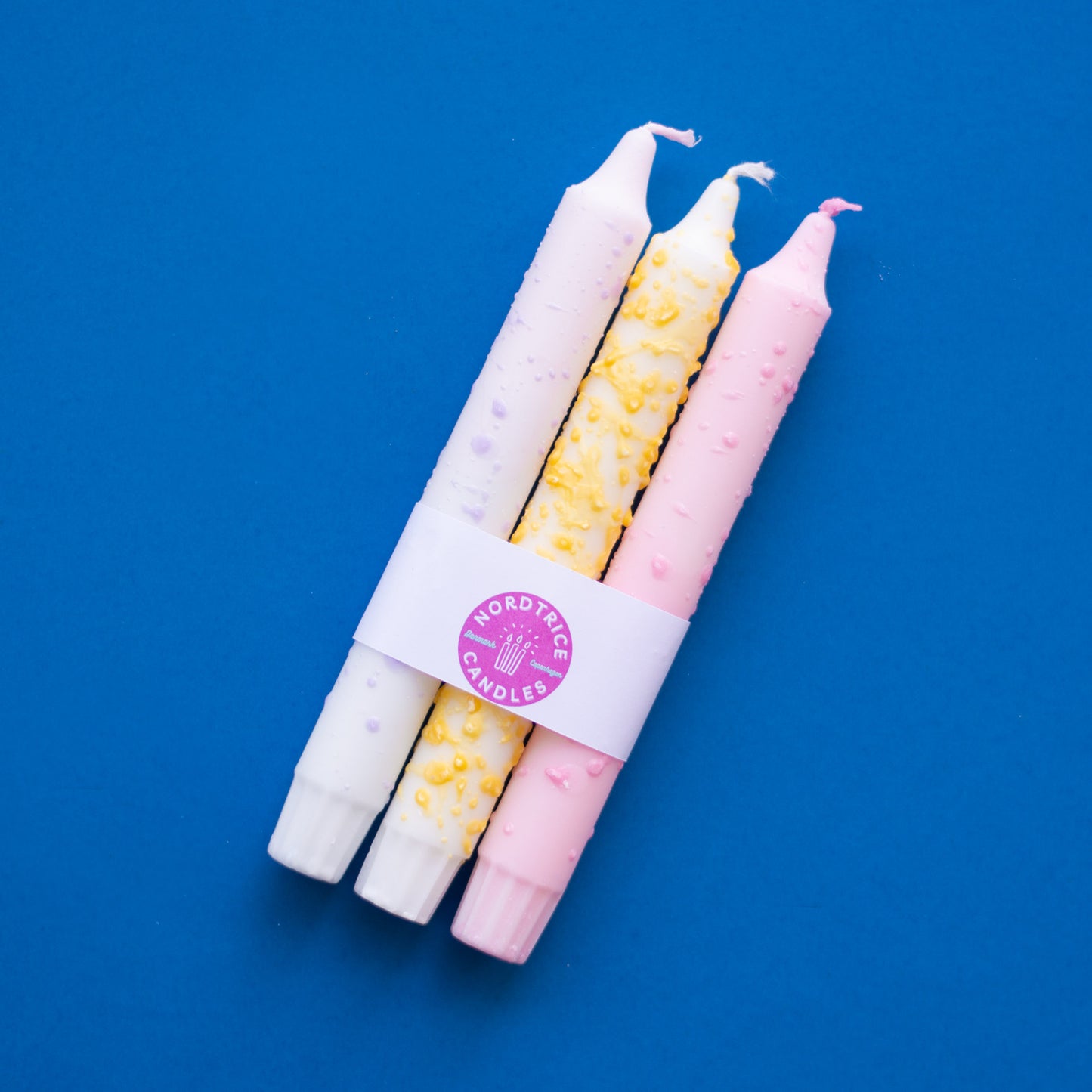 3-pack Taper Candles Lemon Light