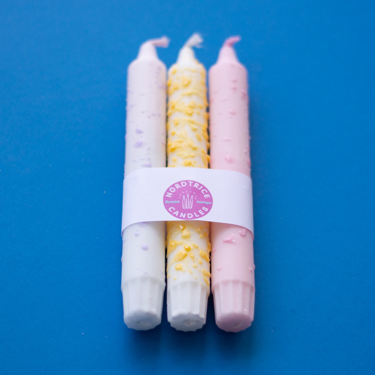 3-pack Taper Candles Lemon Light