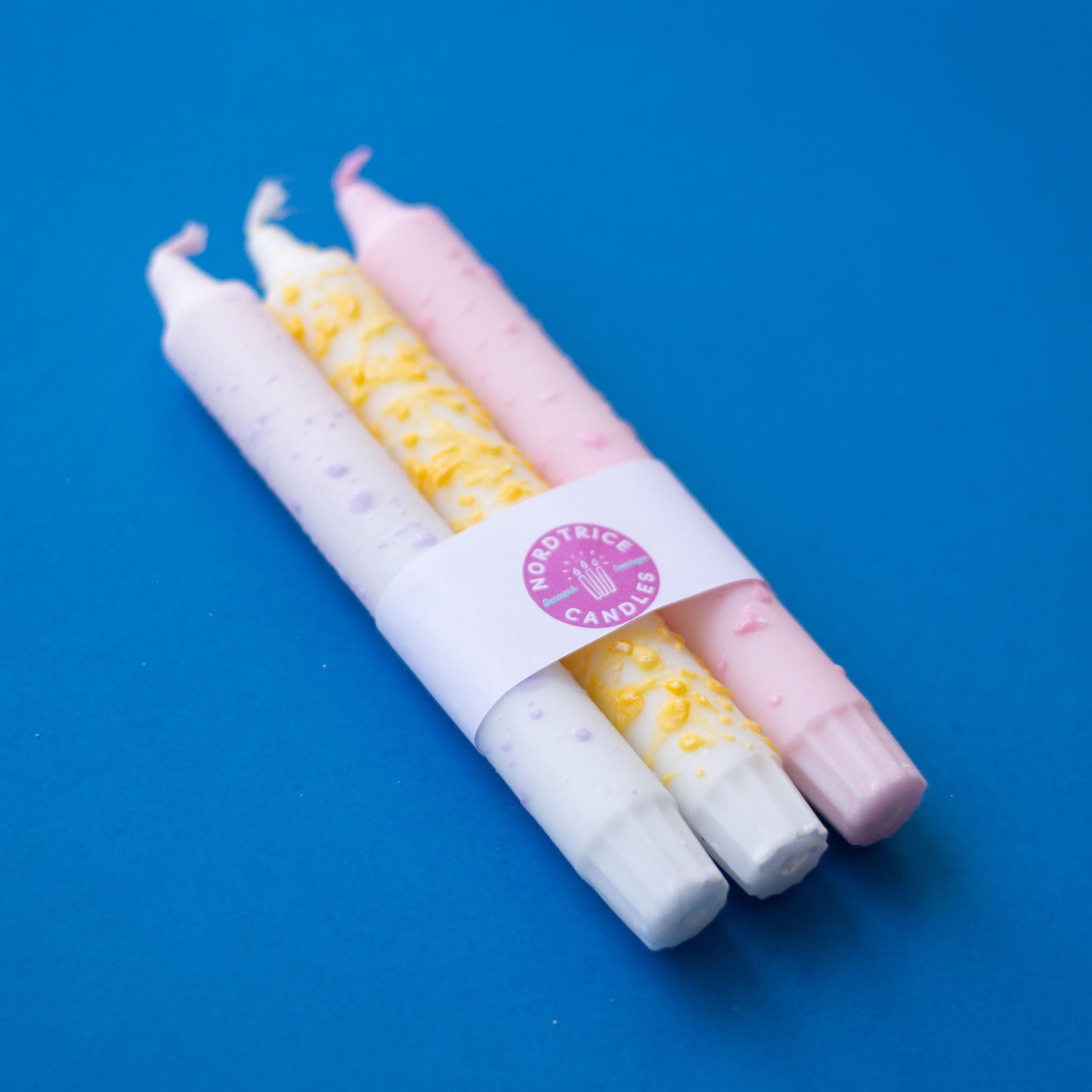 3-pack Taper Candles Lemon Light
