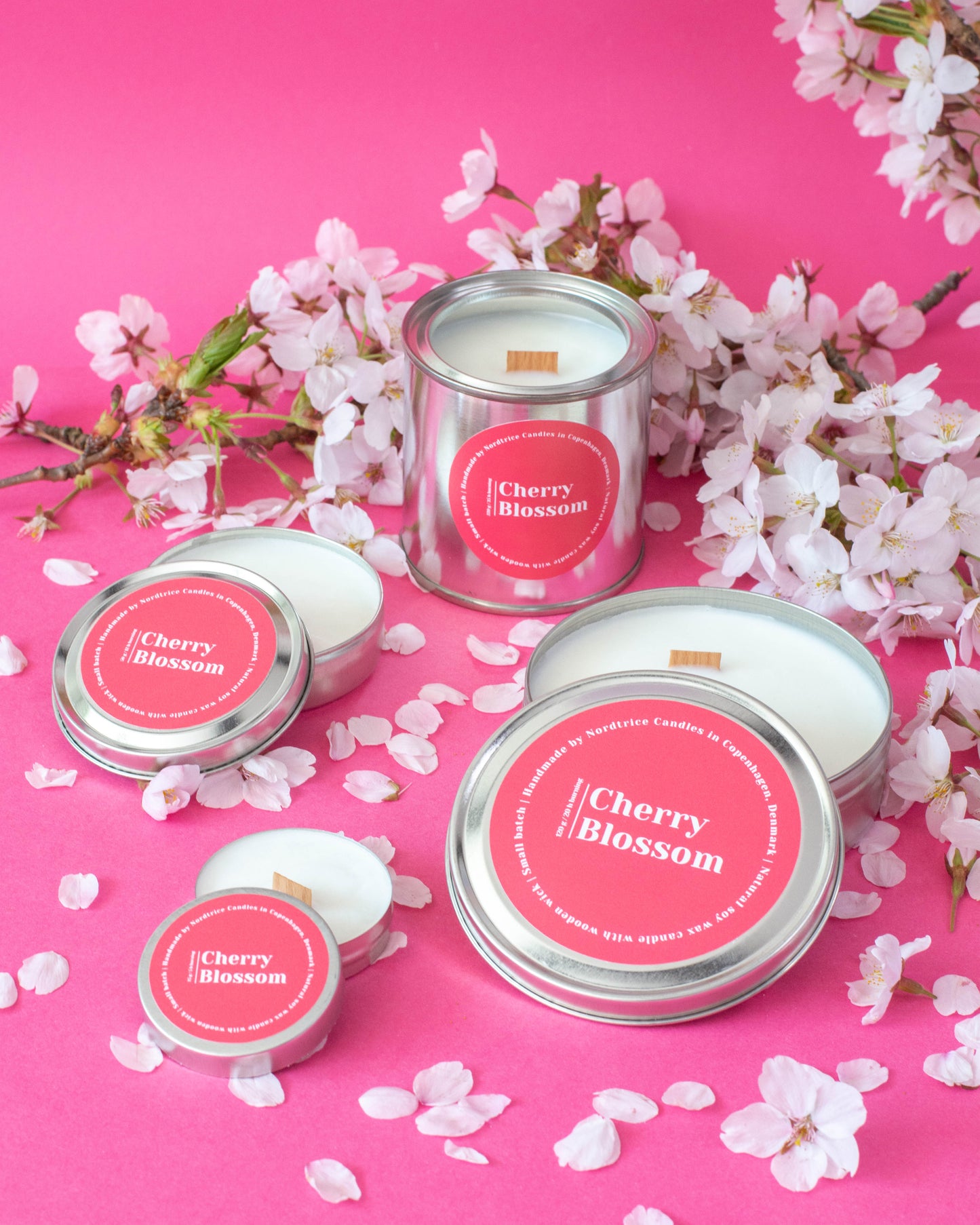 Soy Scented Candle, Cherry Blossom M-L-XL size