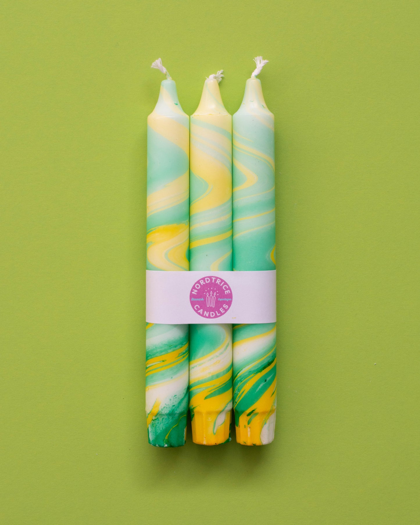 3-pack Taper Candles Green Lemonade