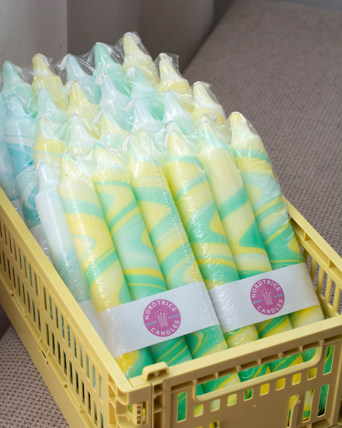 3-pack Taper Candles Green Lemonade
