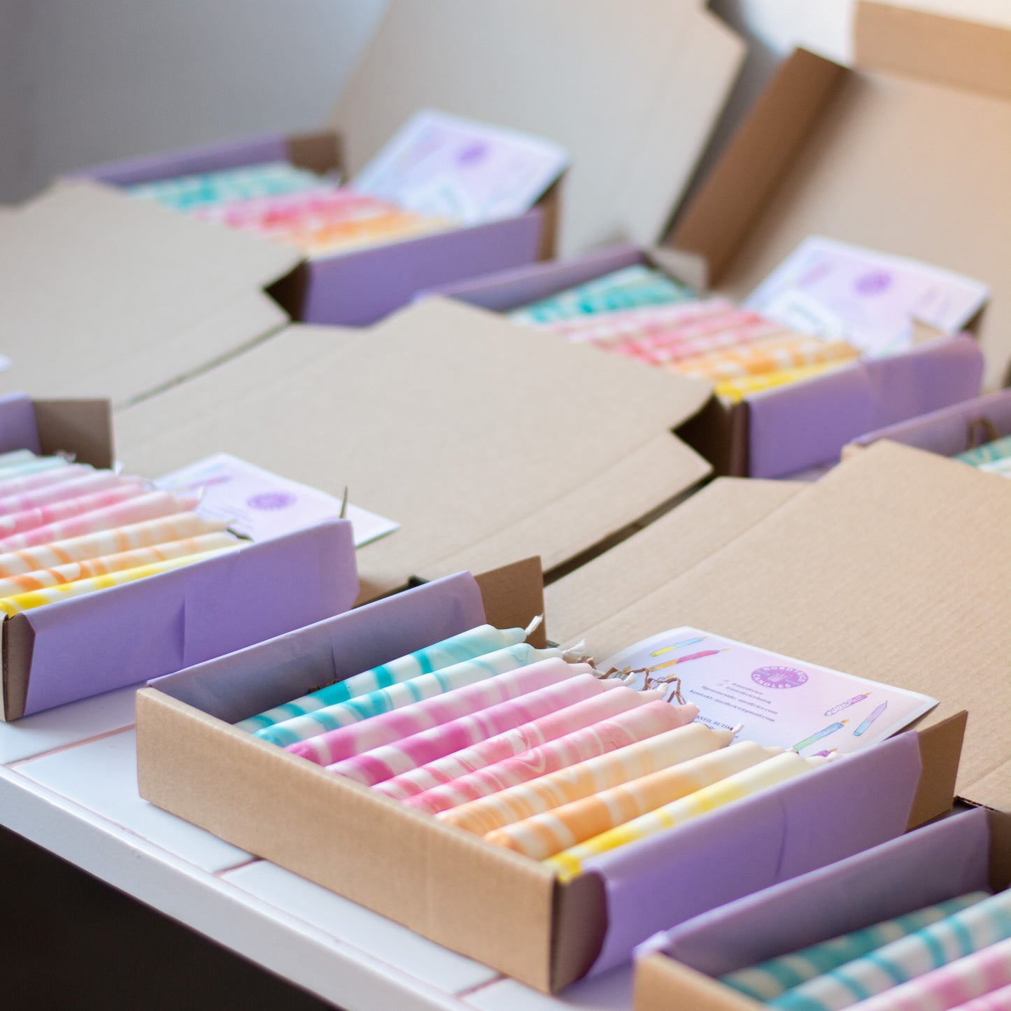 Marble Rainbow Candle Mix Box