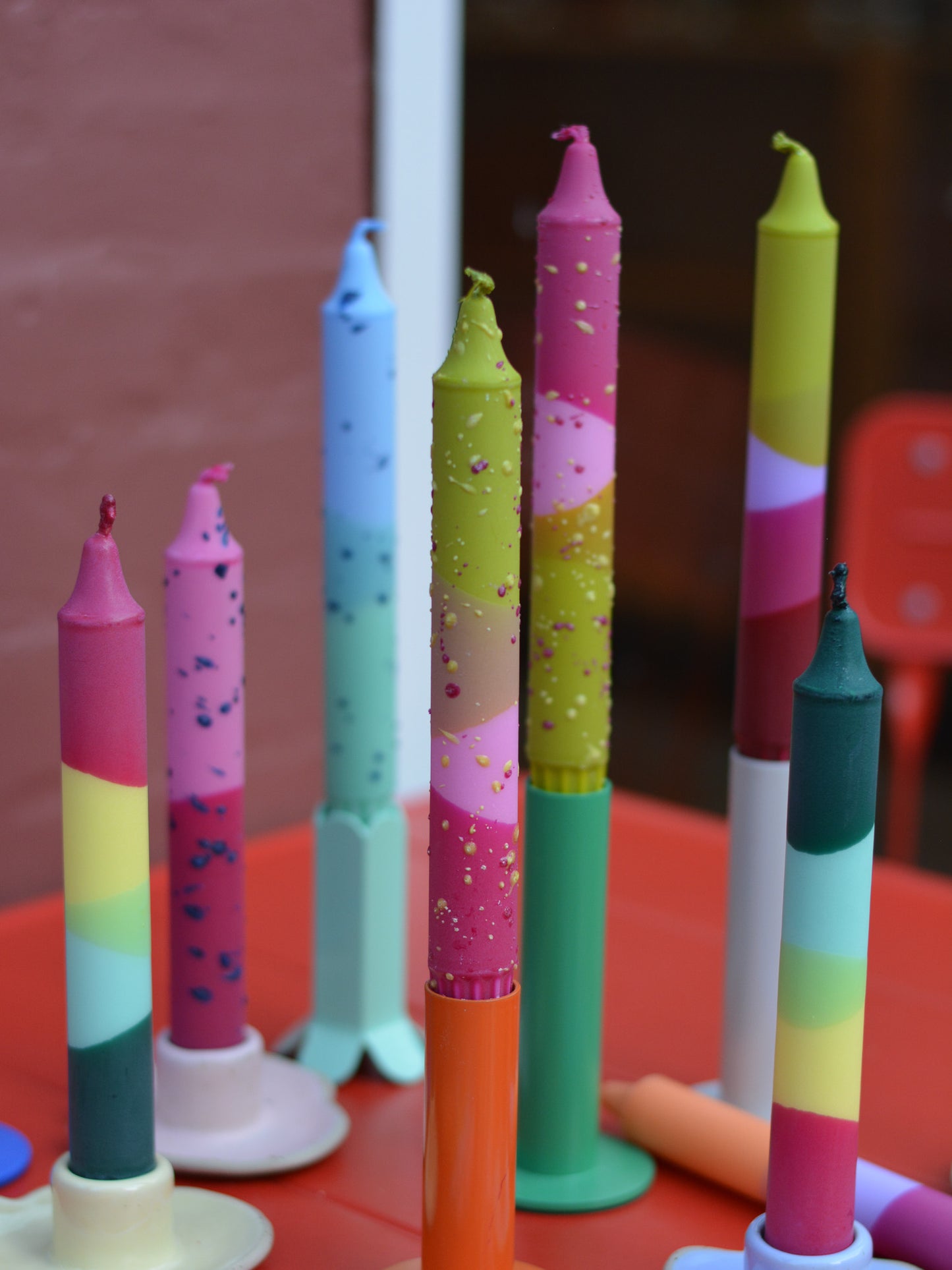 Olive Green / Purple & Fuchsia