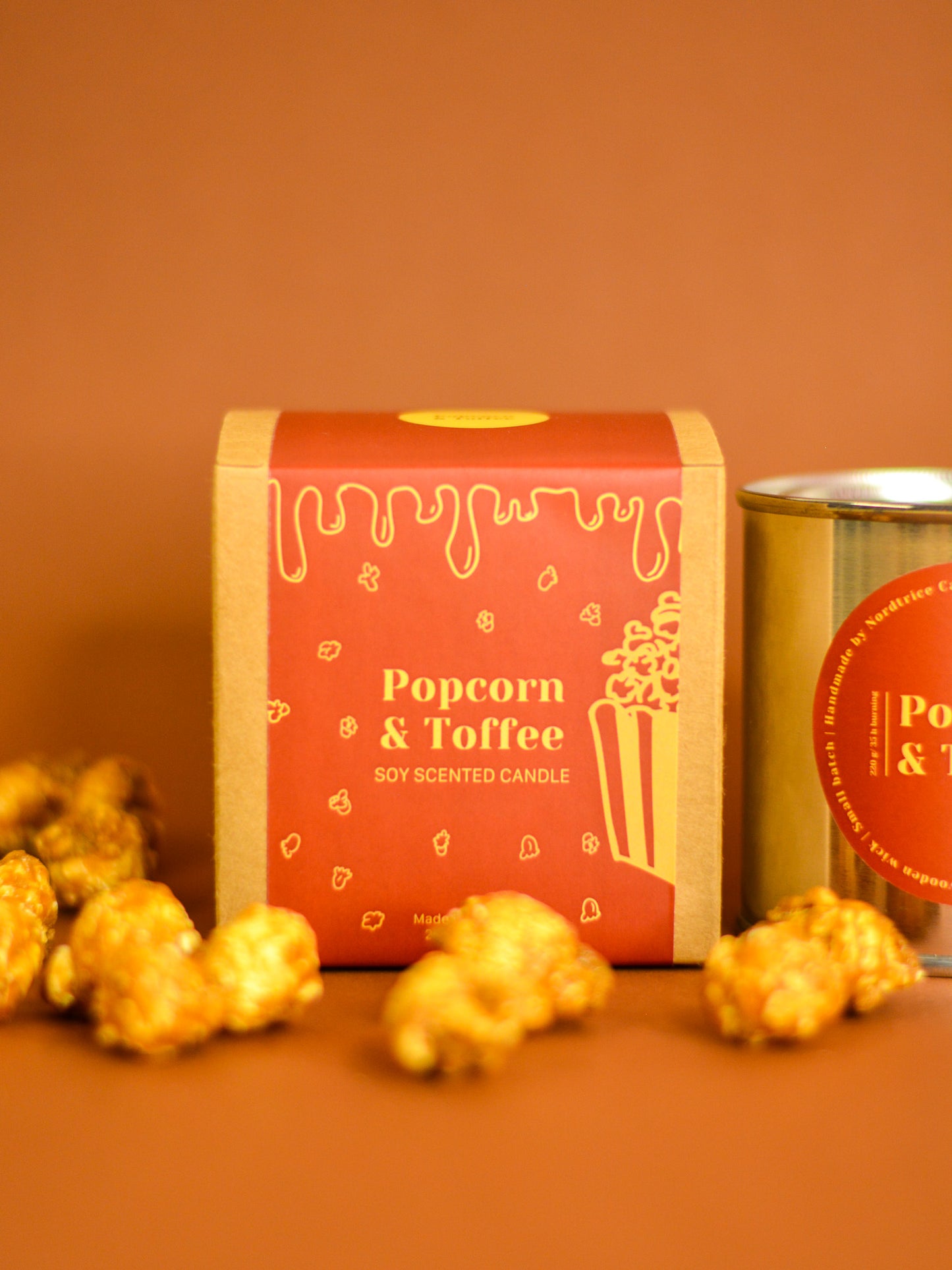 Soy Scented Candle, Popcron&Toffe M-L-XL size