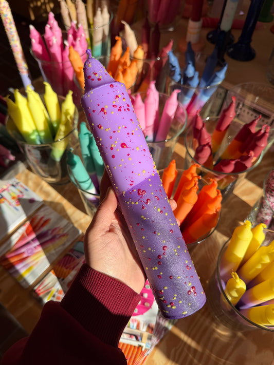 Block Candle, Lavender Confetti