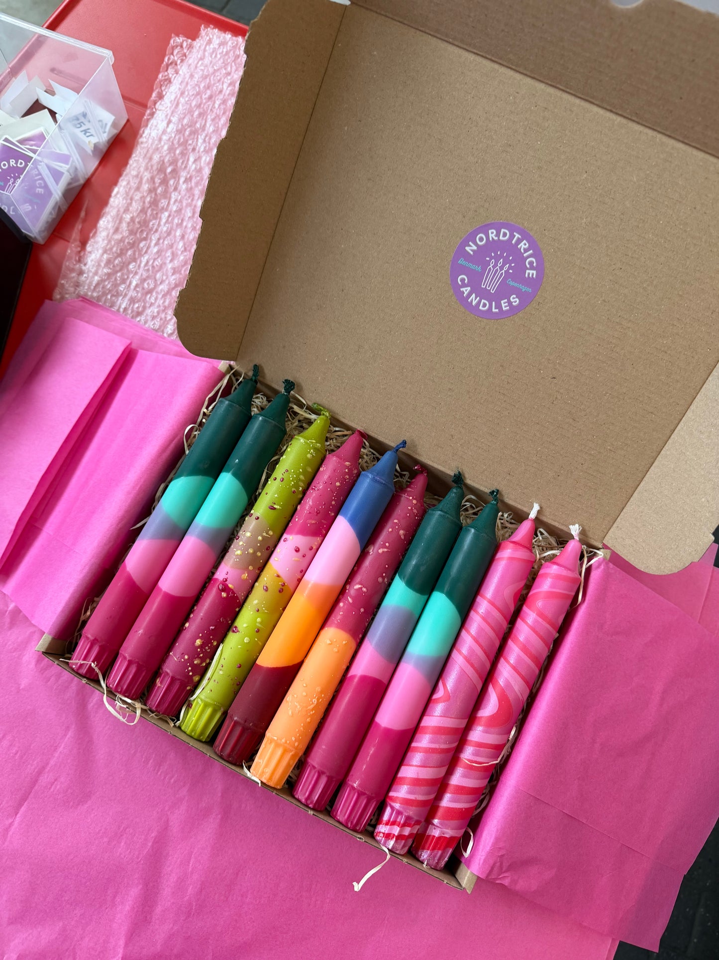 Taper Candles Multicoloured - Gin & Tonic