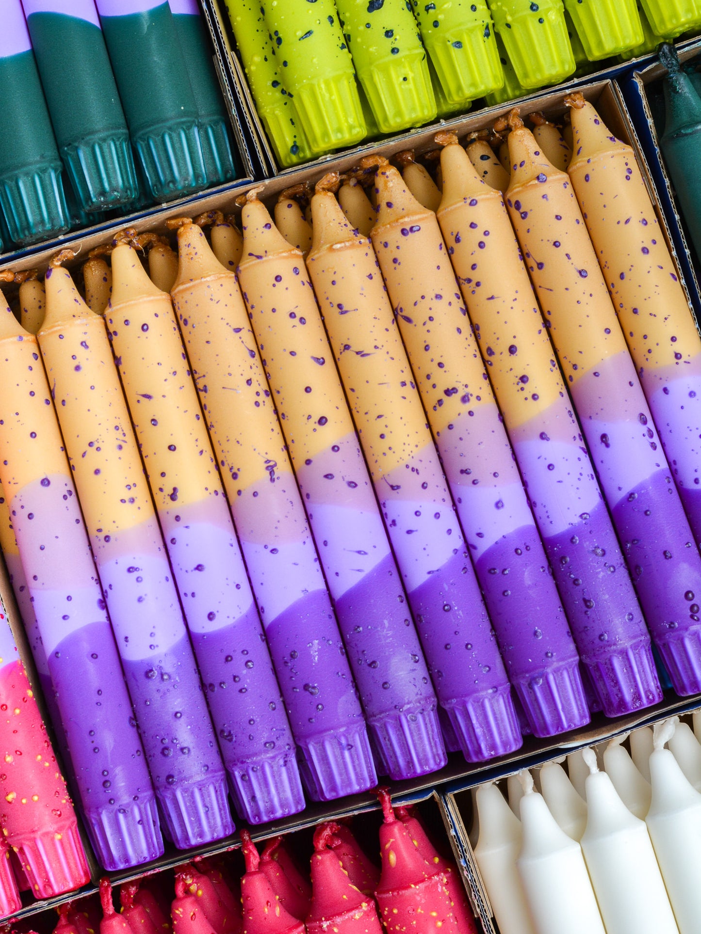 Taper candles - Lavender Latte Confetti