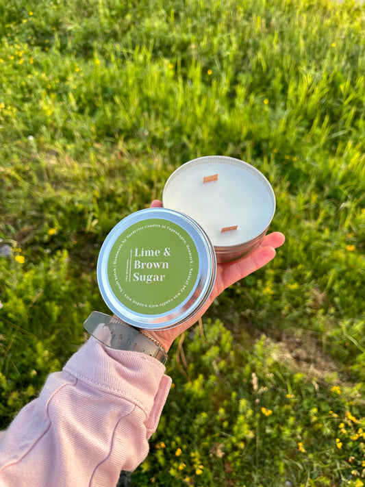 Soy Scented Candle, Lime & Brown Sugar M-L-XL size