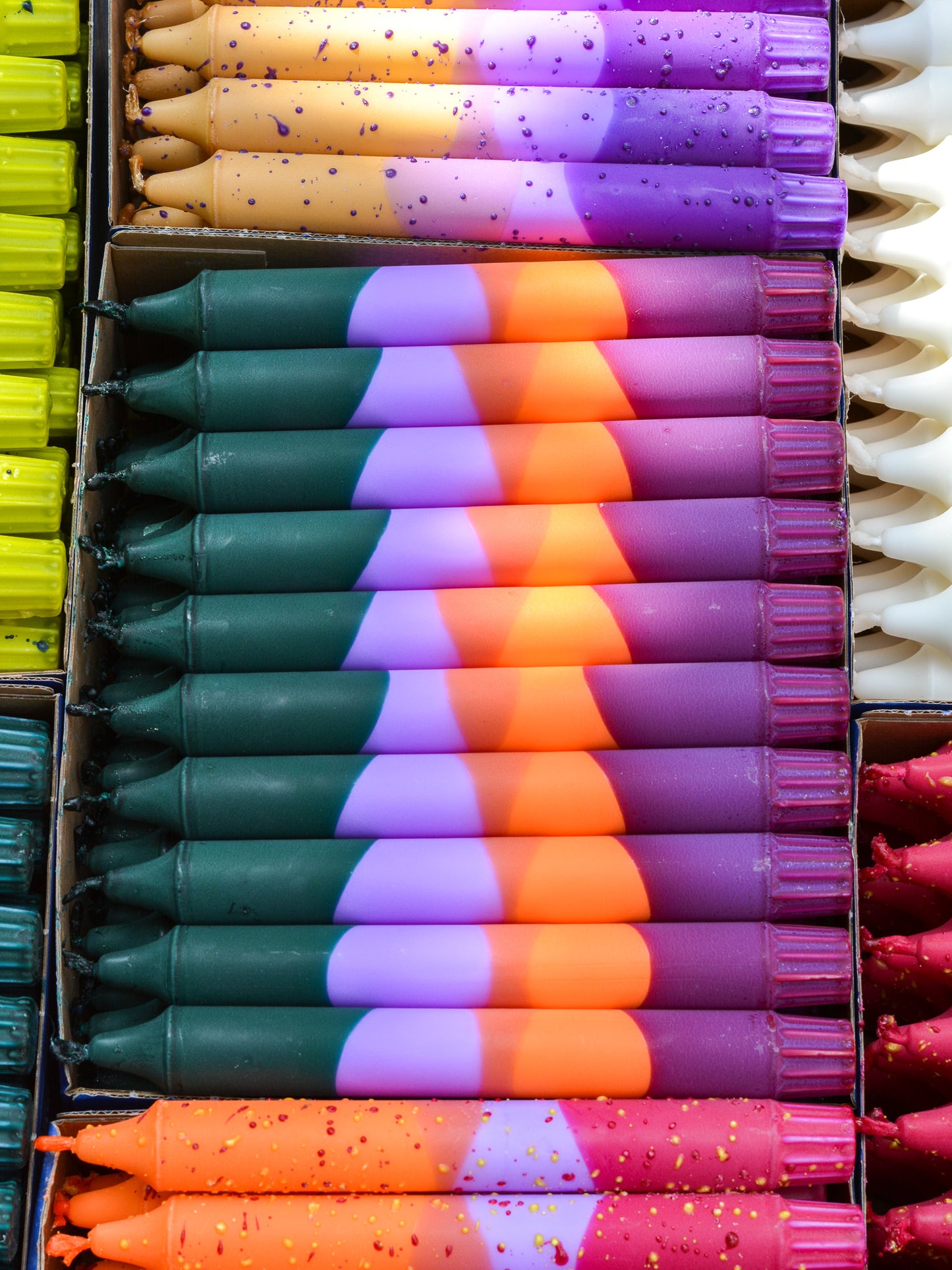 Multicoloured Green / Purple / Orange / Dark Purple