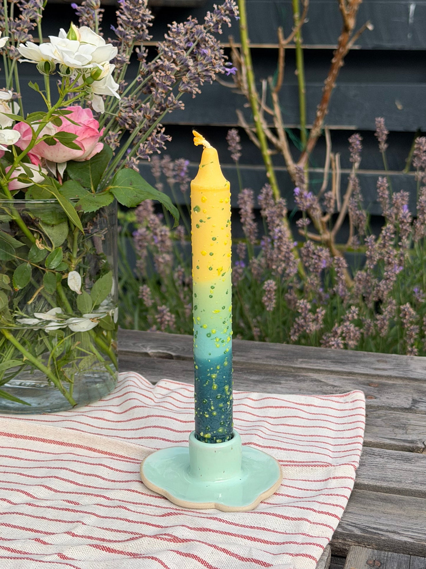 Ceramic Candle Holder Matcha Latte