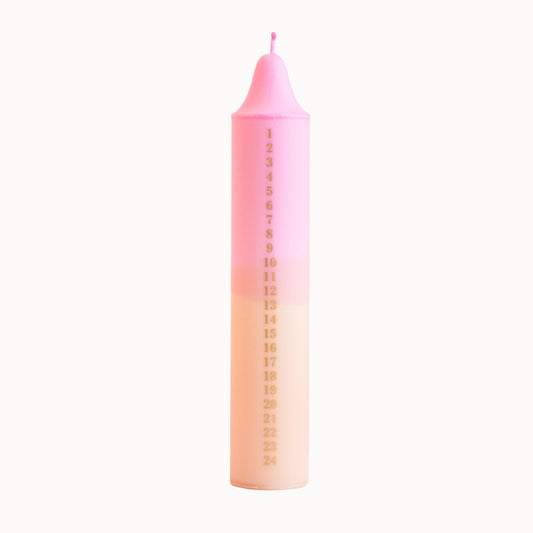 2. Kalenderlys Beige / Pink