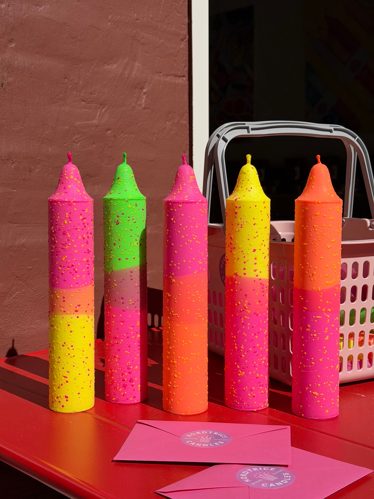 Block Candle, Summer Neon Confetti Mix